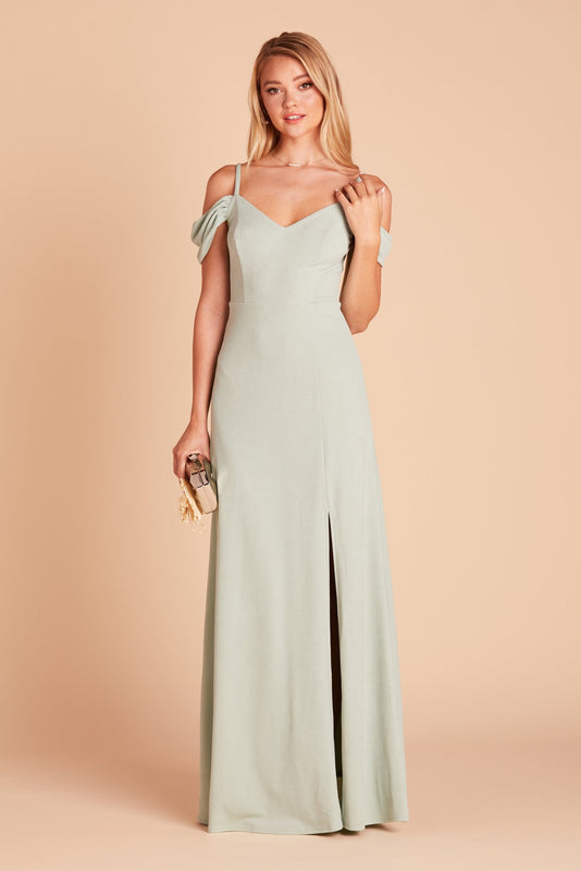 Dev Crepe Bridesmaid Dress in Sage ...